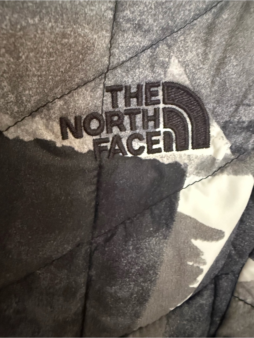 The North Face ThermoBall Eco Parka Hooded Coat Gray Multi Print Size Small - Picture 6 of 8